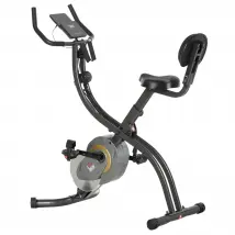Vélo d'appartement HOMCOM, vélo d'appartement 2 en 1, vélo d'appartement à roue d'inertie 6 kg avec résistance magnétique réglable sur 16 niveaux et 1 paire de cordes de tension, acier, noir, 51 x 97 x 115 cm