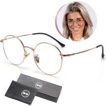 LC Eyewear Lunettes d'ordinateur - Lunettes à lumière bleue - Lunettes à lumière bleue - Lunettes d'affichage - Métal - Unisexe - Or rose