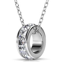 Collier femme avec pendentif anneau - Yolora - Argent