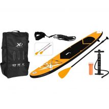 Planche de stand up paddle gonflable orange & noir 320 cm 150 kg max - XQ Max - Pack complet planche & accessoires