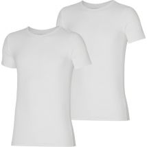 T-shirt homme Apollo Bambou - Col rond - 2-pack - Blanc - XXL