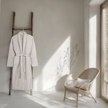 Peignoir de luxe couleur sable XS/S - 100% coton - Qualité hôtel - Certifié Oeko-Tex