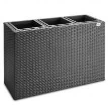 Casaria Staande Plantenbak – met Waterafvoer 83x30,5x60cm - Zwart