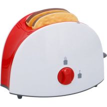 Eddy Toys Toy Toaster - Toy Kitchenware Toaster - Incl. Toast - White
