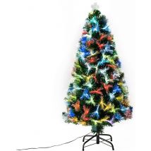 HOMdotCOM Sapin de Noël 1,2 m à effets lumineux multicolores
