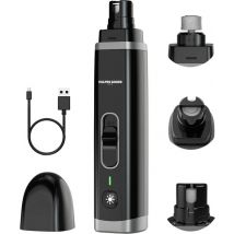 Vulpes Goods®Lime à ongles électrique pour la maison - Tête de lime en diamant - Rechargeable - Noir