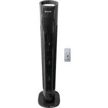 BRASQ Ventilateur de tour F500 - 80 cm de haut - noir - silencieux - avec télécommande - minuterie et mode veille - ventilateur de sol - 50W - pour chambre à coucher et bureau