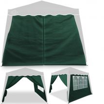 Casaria 2x Zijgevel Vouwpaviljoen Capri groen 3x3m