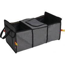 Organisateur de coffre Shell XL - Organisateur de voiture robuste - Boîte de rangement de coffre - Pliable - Multifonctionnel - Velcro - Noir