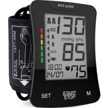 Tensiomètre médical bras - FITAGE - Moniteur de Pression Artérielle - Fréquence Cardiaque -Brassard 22-42cm