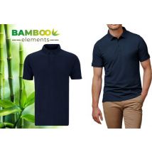 Bamboo Elements - Polo Homme - Bleu marine L - Polo Homme - Manches courtes - Tissu piqué - T Shirt Homme - Bamboo