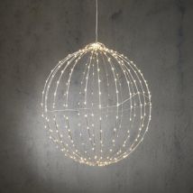 Luca Lighting Christmas Light Ball with Classic White LED Lights - Ø50 cm - Silver
