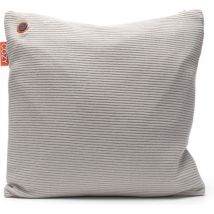 Coussin chauffant douillet | Una | Durable et sans fil | Infrarouge | 45x45 cm | Gris | Tricoté | avec grande batterie