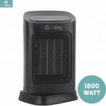 AirKing Réchaud électrique - Réchaud céramique compact avec écran tactile - Ventilateur de réchaud 2 étages 900 et 1800 watts - Protection contre l'inclinaison - Portable