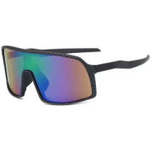 Garpex® Lunettes de cyclisme - Lunettes de sport - Lunettes de soleil polaroïd - Lunettes de soleil - Vélo de route - Vélo de montagne - Moto - Monture noire - Verre vert