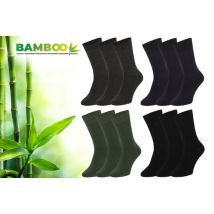Bamboo Elements - Chaussettes en Bambou Hommes 39 42 - Chaussettes Femmes Taille 39 42 - 12 Paires - Noir Marine Vert Anthracite - Chaussettes Longues - Bas Hommes - Bas Femmes - Anti Sweat - Durable