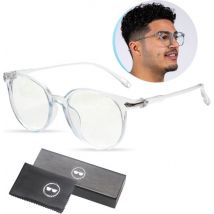 LC Eyewear Lunettes d'ordinateur - Lunettes à lumière bleue - Lunettes à lumière bleue - Lunettes d'affichage - Unisexe - Transparent bleu