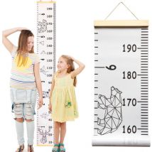 Frummel Growthimeter Wood & Canvas Animals Graphic - Décoration de chambre d'enfant | Accessoires de chambre de bébé | Décoration murale | Cadeau de maternité | Décoration de chambre d'enfant