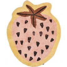 Tapis Kids Room - Strawberry - Tapis rose - 120 x 95 cm - Coton