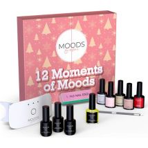 Moods Gellac - Calendrier de l'Avent 12 Moments d'Humeurs 2024 - Calendrier de l'Avent Beauté Dames - Cadeau Femme - Coffret Luxe - Calendriers de l'Avent - Cadeau de Noël - Soins des ongles - Contenu d'une valeur de 100 €.