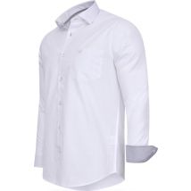 Cappuccino Italia - Chemise Uni pour homme - Blanc - Taille XXL