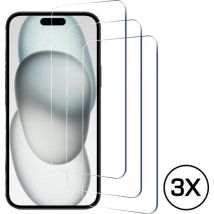 Protection d'écran Podec pour iPhone 15 plus / 15 pro max - Verre de protection trempé - Transparent et résistant aux rayures - Couvre-écran en verre trempé - 3 pièces