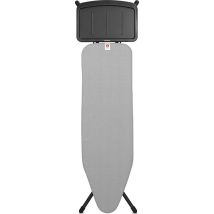 Brabantia Table à repasser B - avec support de réglage de la vapeur - 124 x 38 cm - Métallisée
