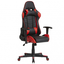 Chaise de bureau Gaming - Cuir synthétique - Angle et hauteur réglables - Rouge