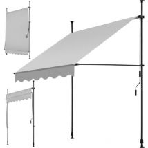 tectake Pare-soleil réglable - Pare-soleil - 150 x 180 cm - Gris clair