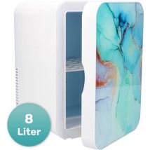 Soft&Silky Réfrigérateur pour soins - Réfrigérateur pour maquillage - 6,5L - 2°C à 40C - Marbre - Organiseur - Réfrigérateur - Beauté - Soins