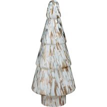 Décoration de Noël Arbre - House of Seasons - H42 x Ø16 cm - Verre - Blanc
