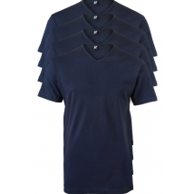 ALAN RED Vermont Shirts - V-Neck - Navy - Size : S (4 PACK)