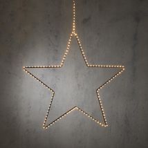 Luca Lighting Pendentif étoile avec éclairage LED blanc chaud - H128 x Ø58 cm - Noir