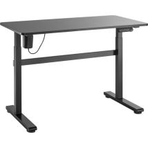 Bureau assis-debout électrique réglable en hauteur - 118 x 58 cm - noir
