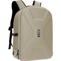 ONYX Sacoche pour appareil photo avec compartiment pour ordinateur portable - Sac à dos pour appareil photo reflex - Résistant aux éclaboussures - Drones - Sac de voyage rigide - Beige