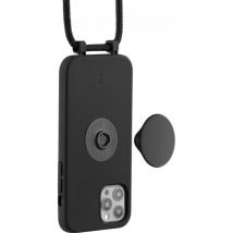 Apple iPhone 13 Pro Case - Just Elegance - PopGrip Series - Coque arrière en TPU - Noir - Coque adaptée à l'Apple iPhone 13 Pro