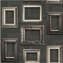 DUTCH WALLCOVERINGS Papier peint Onyx gris clair