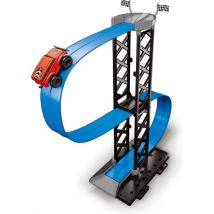 Piste de course magnétique Gearbox - 0,5 mètre de haut - 12 pièces - Voiture incluse - Bleu