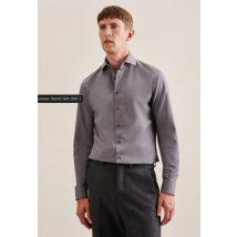 Seidensticker Business Shirt - Regular Fit - taille 39 - Anthra-665 - Coton, non irisé, col Kent étalé
