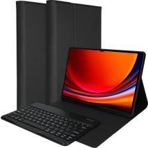 Accezz Etui pour tablette avec clavier - Convient à Samsung Galaxy Tab S9 11.0 inch Plus - QWERTY Bluetooth Keyboard Bookcase - Noir