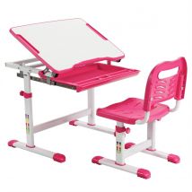 Coast Height -Pupitre supplémentaire pour enfants avec plateau basculant et tiroir rose