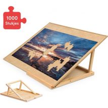Diydash Plaque de puzzle réglable - Pour 1000 pièces - Puzzle - Table - Dossier - Mat - Tableau - Etagère - Tapis - Tiroirs - Plateaux de tri - Valise