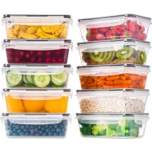 Stosh Freshness Trays - Plateaux pour la préparation des repas - Plateaux pour la congélation - 10 pièces - 1L - Plastique - Sans BPA