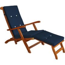 Coussin de chaise longue - Bleu - 173x43x6cm