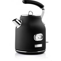 Bouilloire Westinghouse Retro - 1.7L - Bouilloire électrique - Sans BPA - Avec filtre anti-calcaire - 2200W - Noir
