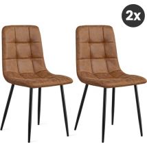Refurna - Chaise de salle à manger Yerevan - Cognac Ensemble de 2