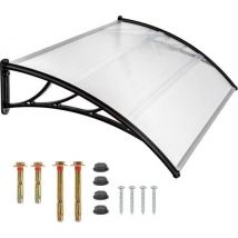 tectake® - auvent de porte - auvent de porte d'abri - polycarbonate - largeur 150 cm - 401265