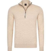 Mario Russo Half Zip Sweater - Pull Homme - Col roulé Homme - 3XL - Beige