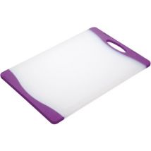 Colourworks Planche à découper 36.5 X 25 X 2 cm Polythène Blanc/Violet