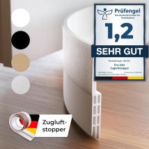 five Dots Draft strip with adhesive edge - silicone pure white - 1 Piece